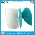 Hot sale silicone angel wing ceramic coffee Cup